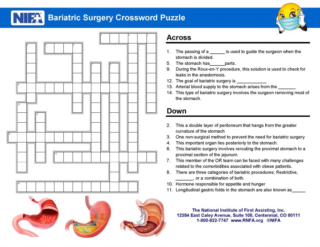 Bariatric Surgery Crossword CLUES